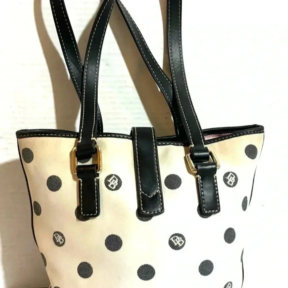 Dooney Bourke Db Signature Print Canvas Shoulder … - image 2